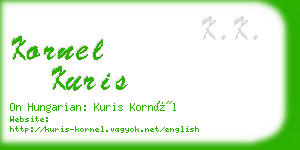 kornel kuris business card